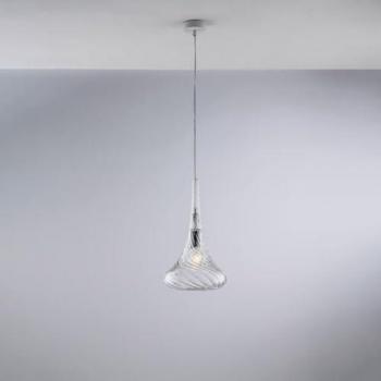Lámpara Colgante Moderna Nemesi de Vidrio Templado Transparente 1 Luz E27