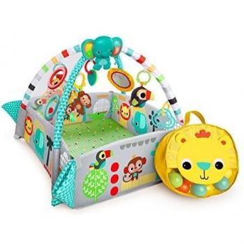 Bright Starts, Gimnasio de Actividades 5 en 1 Your Way Ball Play, incluye 35 bolas y 12 juguetes con luz y música