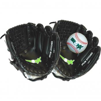 Bronx  catch conjunto/guante conjunto with ball/white,10 inch negro/blanco unisex infantil