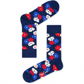 Happy Socks Men's Kimono Multicolor Socks With Floral Pattern In Size 41-46 Blue