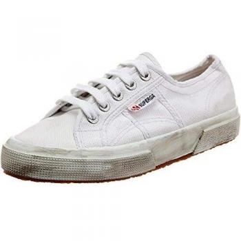 Superga 2750 Cotu Stone Wash, Unisex Adults Low-Top Sneakers, White