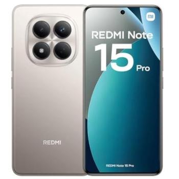 Xiaomi Redmi Note 15 Pro Smartphone 4G Titanio 8GB RAM 256GB Batería 6500mAh Pantalla 6.77 AMOLED