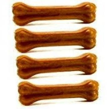 huesos de piel de buey prensados que pueden hacer de snacks,juguetes y cepillo de dientes al mismo tiempo.Envases de 10 unidades de 17cm.