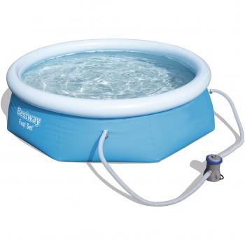 Bestway 57268 - Piscina Desmontable Autoportante Fast Set 244x66 cm Depuradora de cartucho de 1.249 litros/hora
