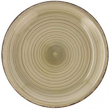 Plato Llano de Cerámica Verde Quid Vita Natura Ø 27 cm (12 Unidades)