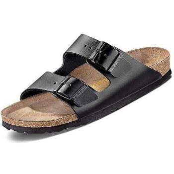 Birkenstock Arizona Black Leather Unisex Sandals