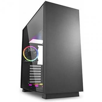 Sharkoon Pure Steel RGB - Caja de Ordenador, PC Gaming, Semitorre ATX, Negro
