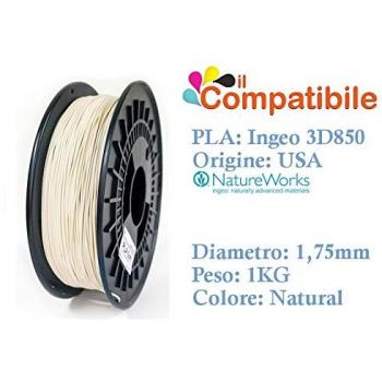 Bobina de filamento PLA 3D850 1.75mm Natural 1Kg