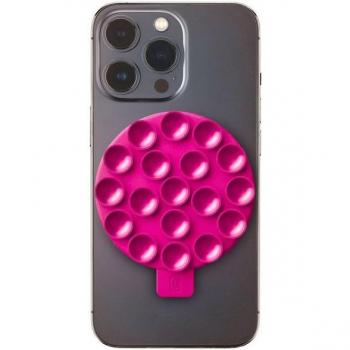 Soporte Móvil Bubble Selfie con Ventosas Rosa