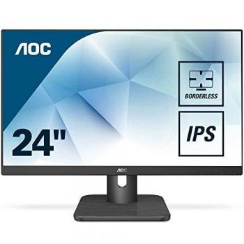AOC 24E1Q - 24 FHD Monitor, 60Hz, 5ms, IPS, Speakers, FlickerFree, frameless Design