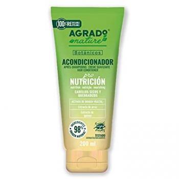 Acondicionador Nutritivo Agrado Nature 200ml - Cosmética Natural con Ingredientes Veganos para Cabello Dañado y Frágil