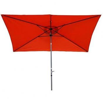 Angel Living 2x3M Sombrilla Parasol de Aluminio y Poliéster, Parasol Inclinado con Manivela, Mástil Aluminio 38mm