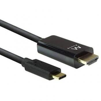 Ewent ew9824 adaptador de cable de video 2 m usb tipo c hdmi tipo a estandar negro