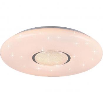 Plafón LED Lia RGBW atenuable de Reality Leuchten, lámpara de techo moderna con efecto cielo estrellado y función dimmable