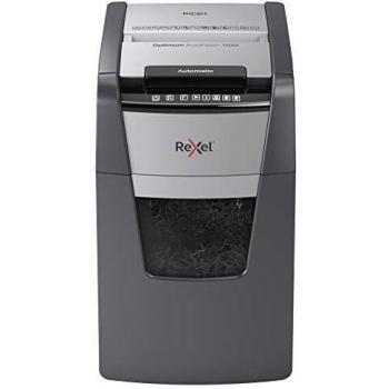 Rexel Optimum Autofeed Destructora de Papel de Alimentación Automática y Microcorte P5, 150 Hojas, Papelera Extraíble de 44 L, 2020150M