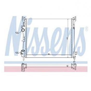 Radiador NISSENS 67246 para refrigeración del motor, compatible con diversos modelos de vehículos, fabricado en aluminio y plástico, cuenta con una alta eficiencia térmica y durabilidad