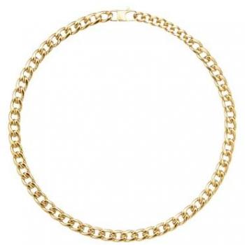 Collar de Hombre Breil Block Chain, Acero IP Dorado y Satinado, 47 cm, Sin Piedras