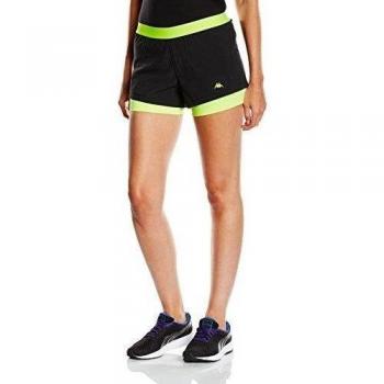 Kappa Facto - Pantalón corto para mujer, color negro, talla XS