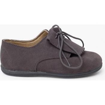Zapatos de cordones de niños de serraje con lengüeta de flecos