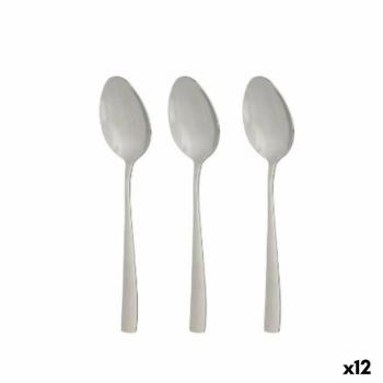 Set de Cucharas de Acero Inoxidable Plateado - 12 Unidades