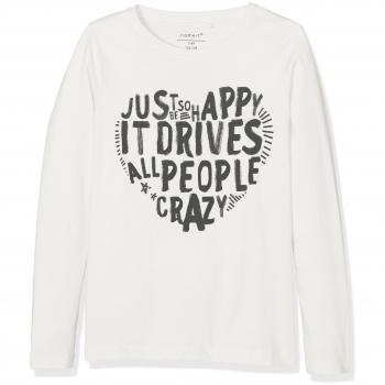 NAME IT Nitjat Ls Top F Nmt, Camiseta para Niñas, Blanco