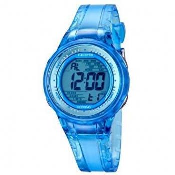 Calypso Women's Digital Watch with Blue Dial Digital Display and Blue Plastic Strap K5688/1