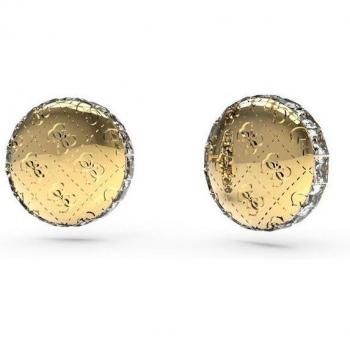 Pendientes Guess 4G Rising en acero dorado con diseño elegante