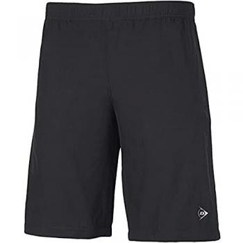 Pantalones Cortos Woven Dunlop para Niños - Negro y Plateado, Talla 140