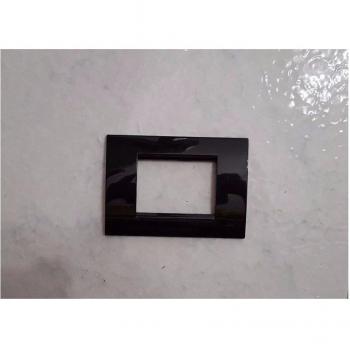 Placa Compatible Living Light ABS 3/4/7 Postes Colorida Negra - 4 Foros