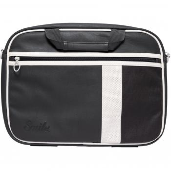 Smile 111720640199 - Bolsa para ordenadores portátiles de hasta 15.6’’ , Negro y blanco