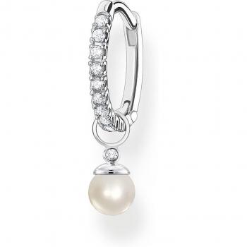 THOMAS SABO Ladies Single Hoop Pearl Pendant Earring CR702-167-14