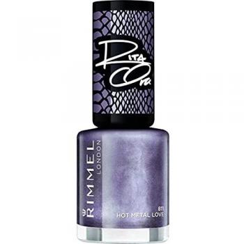 Rimmel London Rita Ora 60 Seconds Super Shine Nail Polish, 811 Hot Metal Love, 8 ml, Packaging May Vary