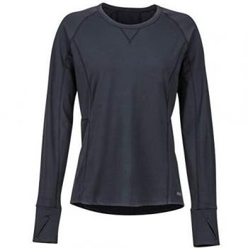 Marmot Wm's Midweight Meghan Crew - Camiseta Interior para Mujer, Mujer, Color Negro, tamaño Extra-Small