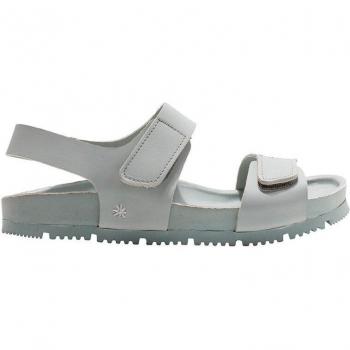 Sandalias Art 1616 Grass Waxed Unisex de Piel con Autocierre en Color Celeste/Burdeos