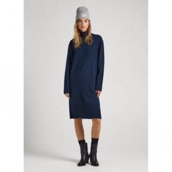 Vestido Pepe Jeans Dasya De Punto Azul Para Mujer