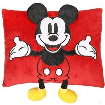 Mickey Mouse Cojin con Aplicaciones Referencia CD Textiles del hogar Unisex Adulto, Rojo, S/T