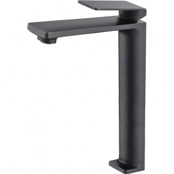 Grifo monomando alto para lavabo Fiyi de color negro mate