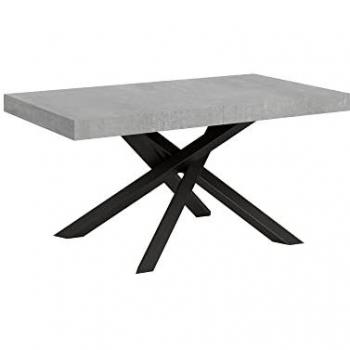 Mesa extensible 90x160/264 cm Volantis hormigón antracita