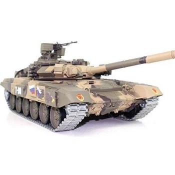 ES-TOYS Heng Long RC Tank Russia T90 Rauch & Sound Pro Modelo, 1:16, Engranaje de Metal