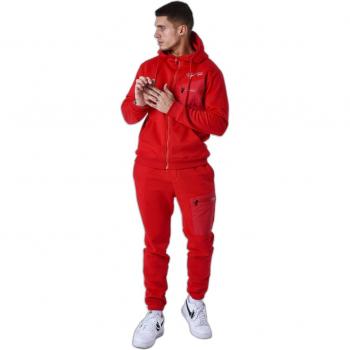 Bimaterial Jogging Suit Project X Paris Red for Men