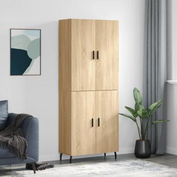 Aparador Alto de Madera Contrachapada Color Roble Sonoma 69,5x34x180 cm