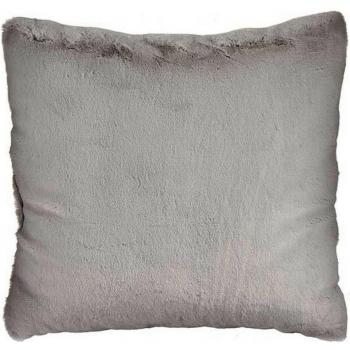 Cojín con Pelo Gris de Piel Sintética 60 x 18 x 60 cm - Originalidad