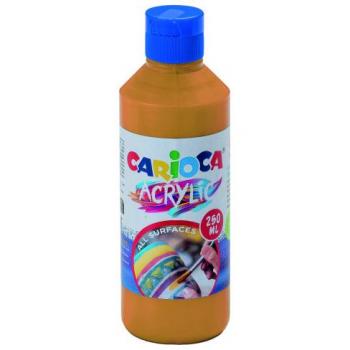 Botella de pintura acrílica 250 ml. color oro Carioca 40431/19