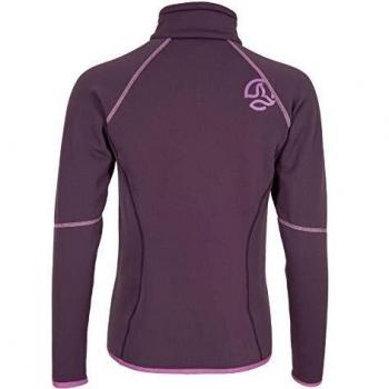 Ternua Kanya 1/2 Zip W Camiseta de Manga Larga, Mujer, Rojo