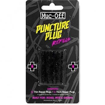 Muc-Off Puncture Plug Refills - Set Of 5 Thick And 5 Thin Puncture Plugs For Use With The Puncture Plug Repair Kit - Suitable For Tubeless Bike Tyres