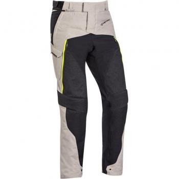 Ixon Pantalones de Moto Eddas Gis-Caqui-Negro, pantalones textiles para motocicletas, color negro y verde, talla L