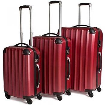 TecTake Set 3 Maletas ABS Juego de Viaje con Ruedas - disponible en diferentes colores -