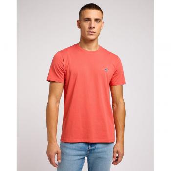 Lee Men's Red Short Sleeve Patch Logo T-Shirt