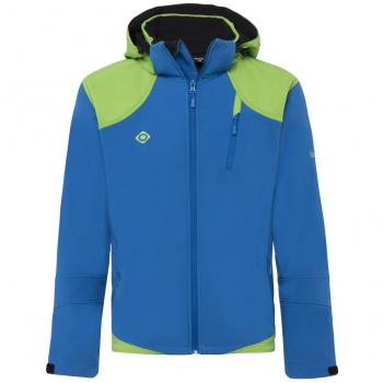 Izas Makalu - Chaqueta Softshell para hombre, color azul royal / verde claro, talla XXL