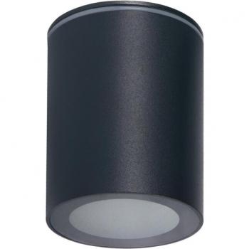 Lámpara de Techo Aqilo GU10 IP65 Grafito - Plafón Redondo Impermeable 70mm